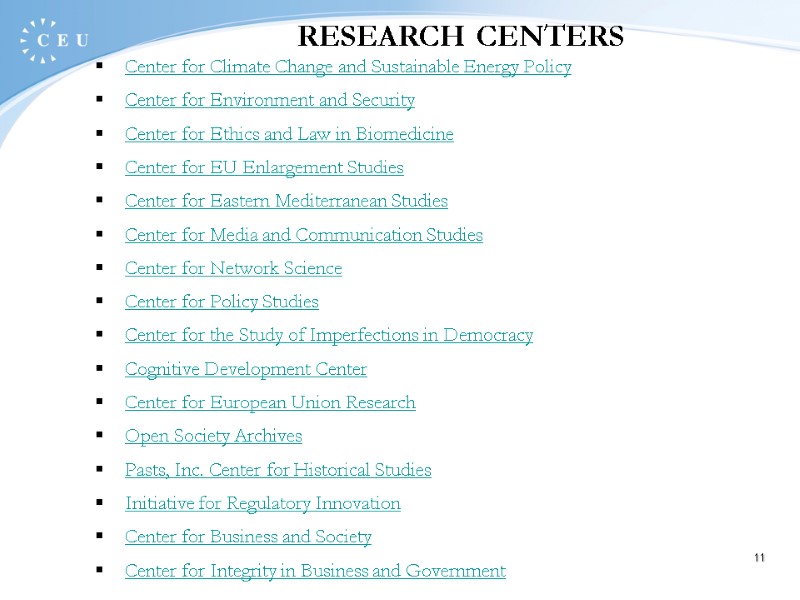 11 Center for Climate Change and Sustainable Energy Policy Center for Environment and Security